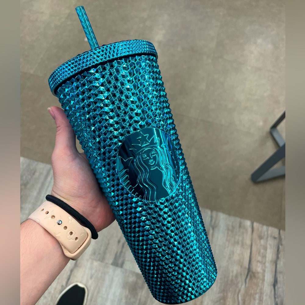 🆕 Starbucks Teal Chrome Tumbler - Picture 3 of 3